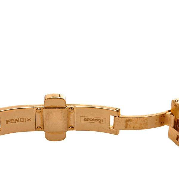 フェンディ 1Pダイヤ 腕時計 730L クオーツ ゴールド文字盤 メッキ レディース FENDI 【中古】