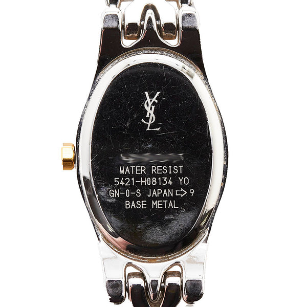 サンローラン 腕時計 5421-H08134 クオーツ ホワイト文字盤 ステンレススチール レディース SAINT LAURENT 【中古】