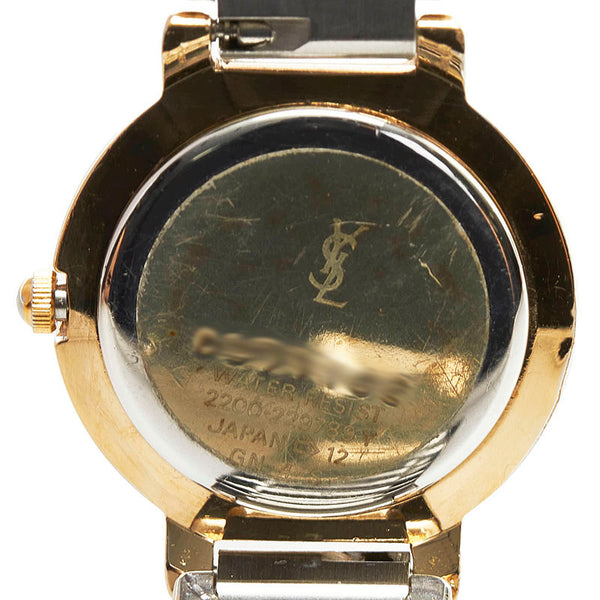 サンローラン 腕時計 2200-229789 クオーツ ブルー文字盤 ステンレススチール レディース SAINT LAURENT 【中古】