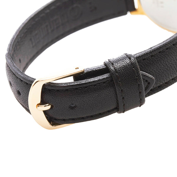 サンローラン ベルト（社外品） 腕時計 4620-E62267Y クオーツ アイボリー文字盤 ステンレススチール レザー メンズ SAINT LAURENT 【中古】