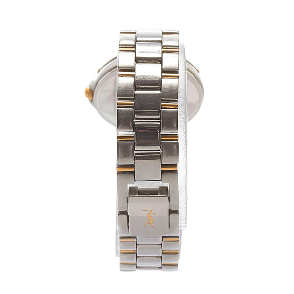 サンローラン コンビ 腕時計 4630-E63468Y クオーツ ホワイト文字盤 ステンレススチール レディース SAINT LAURENT 【中古】