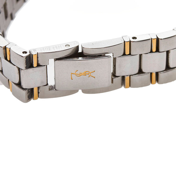 サンローラン コンビ 腕時計 4630-E63468Y クオーツ ホワイト文字盤 ステンレススチール レディース SAINT LAURENT 【中古】