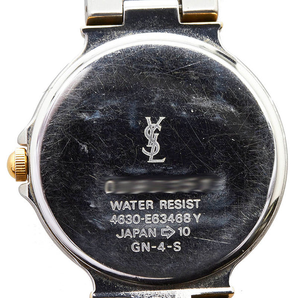 サンローラン 腕時計 4630-E63468Y クオーツ ホワイト文字盤 ステンレススチール レディース SAINT LAURENT 【中古】