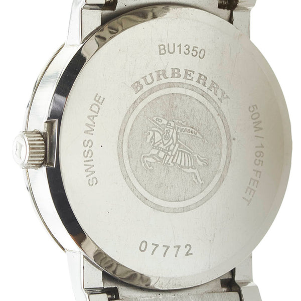 バーバリー ヘリテージ 腕時計 BU1350 クオーツ シルバー文字盤 ステンレススチール メンズ BURBERRY 【中古】