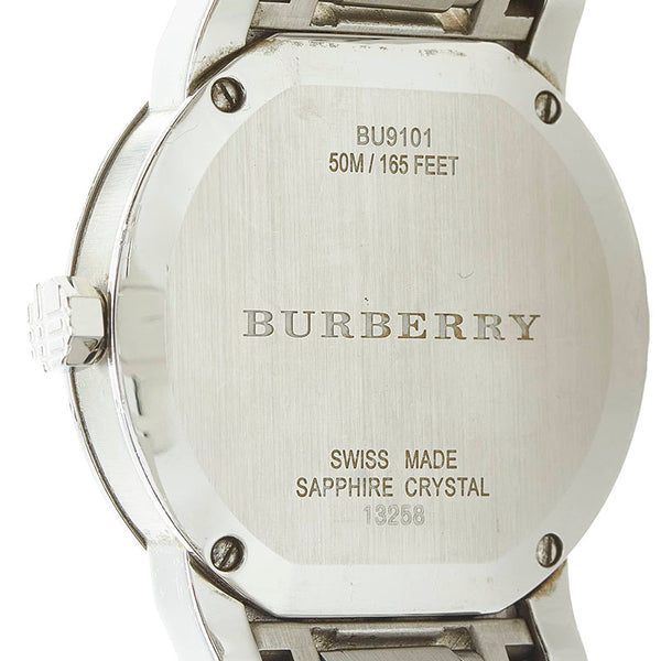 バーバリー 腕時計 BU9101 クオーツ ブラック文字盤 ステンレススチール メンズ BURBERRY 【中古】