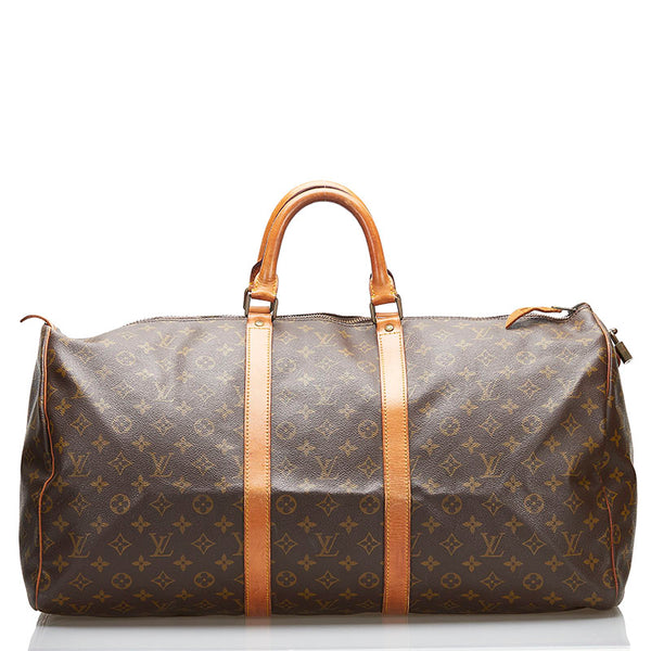 ルイ ヴィトン モノグラム キーポル55 ボストンバッグ トラベルバッグ M41424 ブラウン PVC レザー レディース LOUIS VUITTON 【中古】