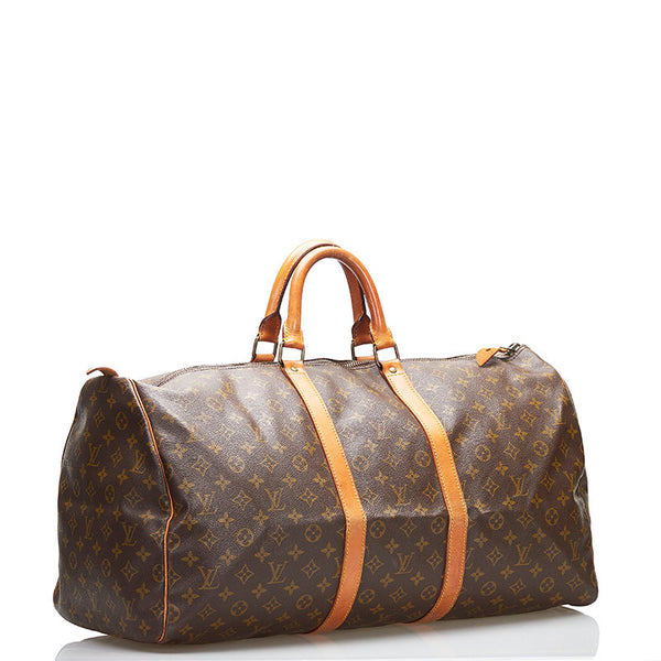 ルイ ヴィトン モノグラム キーポル55 ボストンバッグ トラベルバッグ M41424 ブラウン PVC レザー レディース LOUIS VUITTON 【中古】