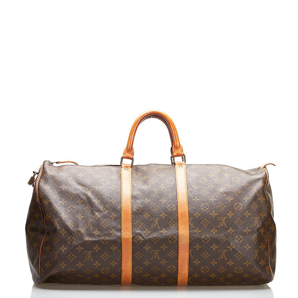 ルイ ヴィトン モノグラム キーポル55 ボストンバッグ トラベルバッグ M41424 ブラウン PVC レザー レディース LOUIS VUITTON 【中古】