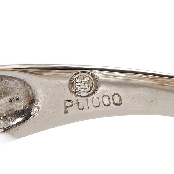 Pt1000 プラチナ ダイヤ0.13ct 三越 リング 指輪 レディース 12号 【中古】