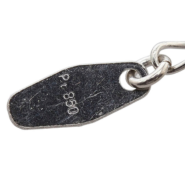 Pt900 プラチナ Pt850 プラチナ サファイア1.27ct ダイヤ0.38ct ハート ネックレス レディース 【中古】