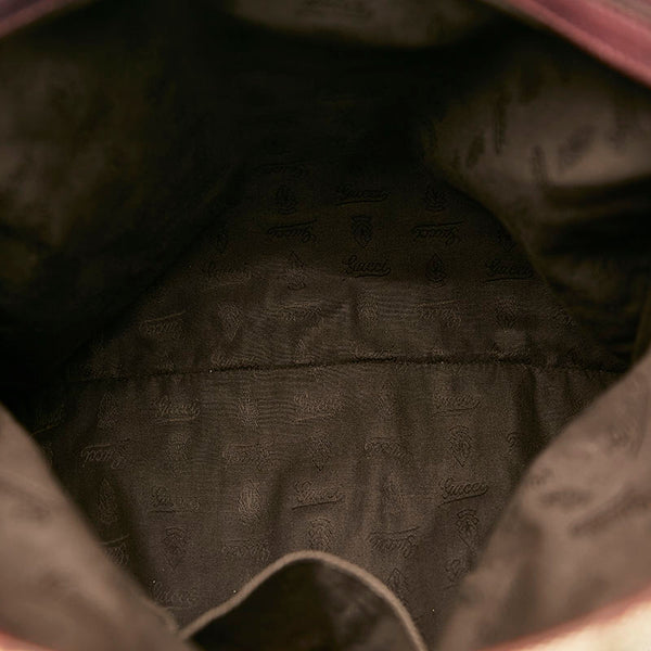 グッチ GG バンブー トートバッグ ショルダーバッグ 232946 ベージュ ブラウン レザー キャンバス レディース GUCCI 【中古】