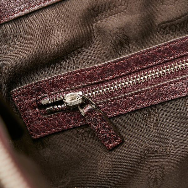 グッチ GG バンブー トートバッグ ショルダーバッグ 232946 ベージュ ブラウン レザー キャンバス レディース GUCCI 【中古】