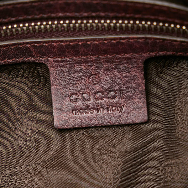 グッチ GG バンブー トートバッグ ショルダーバッグ 232946 ベージュ ブラウン レザー キャンバス レディース GUCCI 【中古】