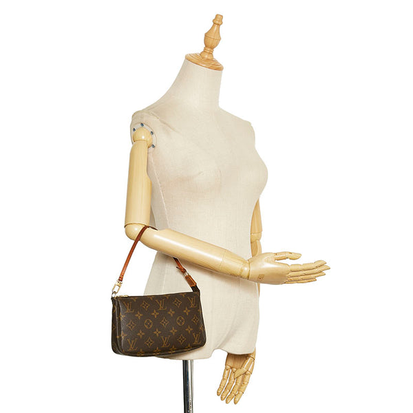 ルイ ヴィトン モノグラム アクセソワール ポーチ ポシェット M51980 ブラウン PVC レザー レディース LOUIS VUITTON 【中古】