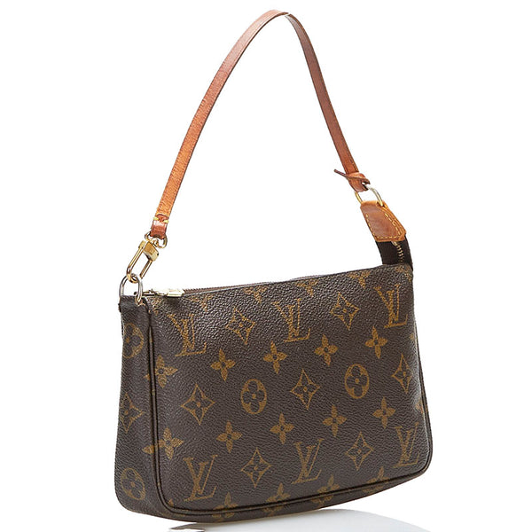 ルイ ヴィトン モノグラム アクセソワール ポーチ ポシェット M51980 ブラウン PVC レザー レディース LOUIS VUITTON 【中古】