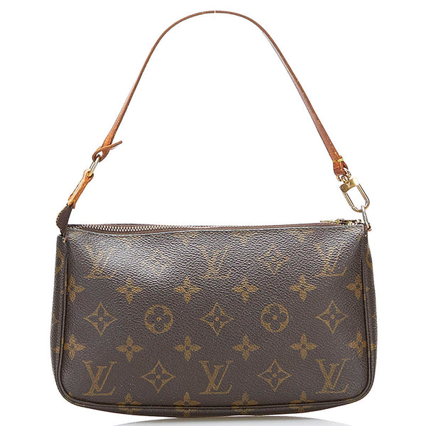 ルイ ヴィトン モノグラム アクセソワール ポーチ ポシェット M51980 ブラウン PVC レザー レディース LOUIS VUITTON 【中古】
