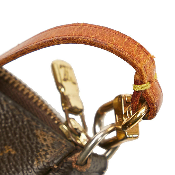 ルイ ヴィトン モノグラム アクセソワール ポーチ ポシェット M51980 ブラウン PVC レザー レディース LOUIS VUITTON 【中古】
