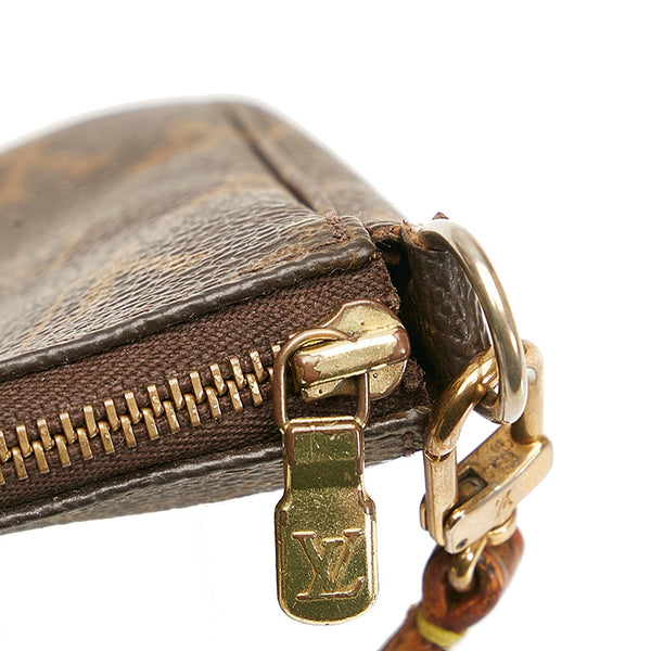 ルイ ヴィトン モノグラム アクセソワール ポーチ ポシェット M51980 ブラウン PVC レザー レディース LOUIS VUITTON 【中古】