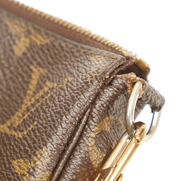 ルイ ヴィトン モノグラム アクセソワール ポーチ ポシェット M51980 ブラウン PVC レザー レディース LOUIS VUITTON 【中古】