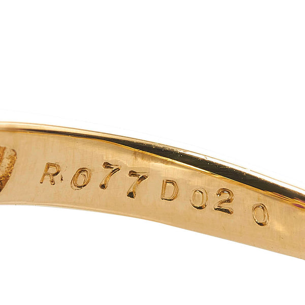K18YG イエローゴールド ルビー0.77ct ダイヤ0.20ct フラワー リング 指輪 レディース 10号 【中古】