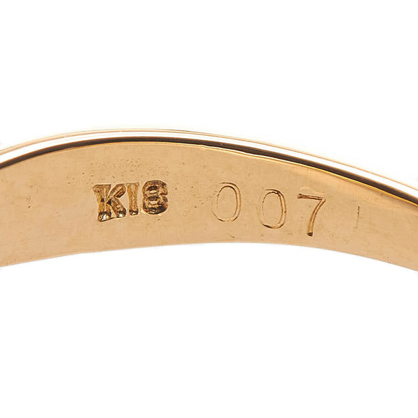 K18YG イエローゴールド ルビー ダイヤ0.07ct リング 指輪 レディース 11.5号 【中古】