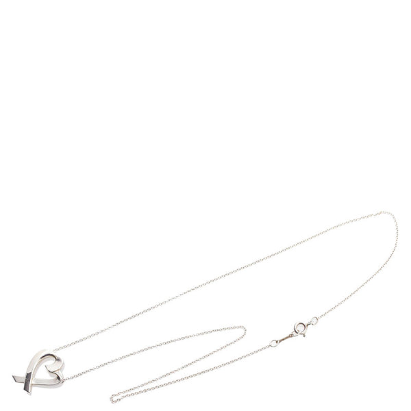 ティファニー ラピングハート ネックレス SV925 シルバー レディース TIFFANY&Co. 【中古】