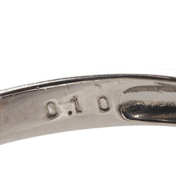 Pt900 プラチナ 黒蝶真珠13.5mm ダイヤ0.10ct リング 指輪 レディース 13号 【中古】