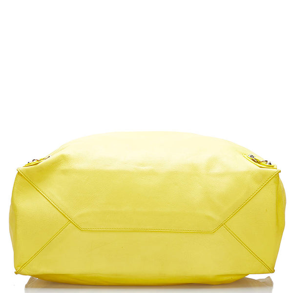 バレンシアガ ペーパー ハンドバッグ トートバッグ 236701 イエロー レザー レディース BALENCIAGA 【中古】
