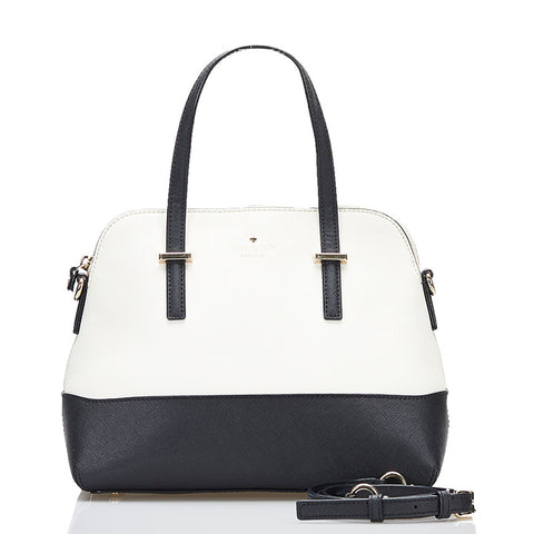 ケイトスペード ハンドバッグ ショルダーバッグ 2WAY PXRU4471 ホワイト ブラック レザー レディース Kate Spade 【中古】