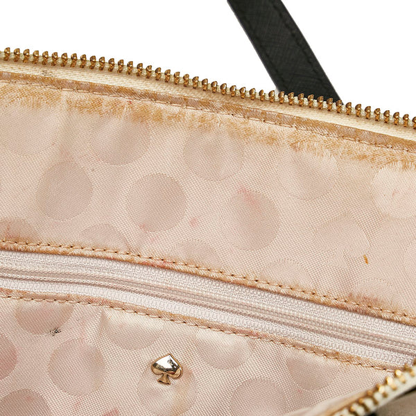 ケイトスペード ハンドバッグ ショルダーバッグ 2WAY PXRU4471 ホワイト ブラック レザー レディース Kate Spade 【中古】
