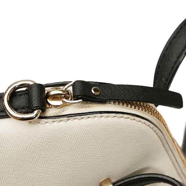 ケイトスペード ハンドバッグ ショルダーバッグ 2WAY PXRU4471 ホワイト ブラック レザー レディース Kate Spade 【中古】