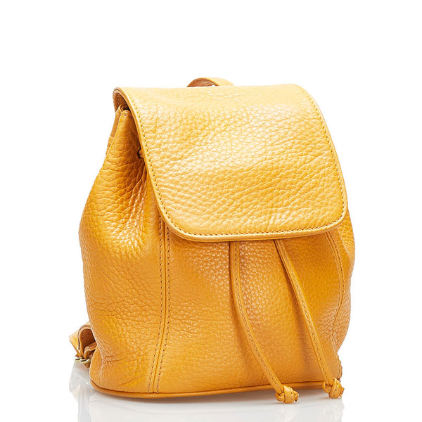 コーチ リュック バックパック 4925 イエロー レザー レディース COACH 【中古】