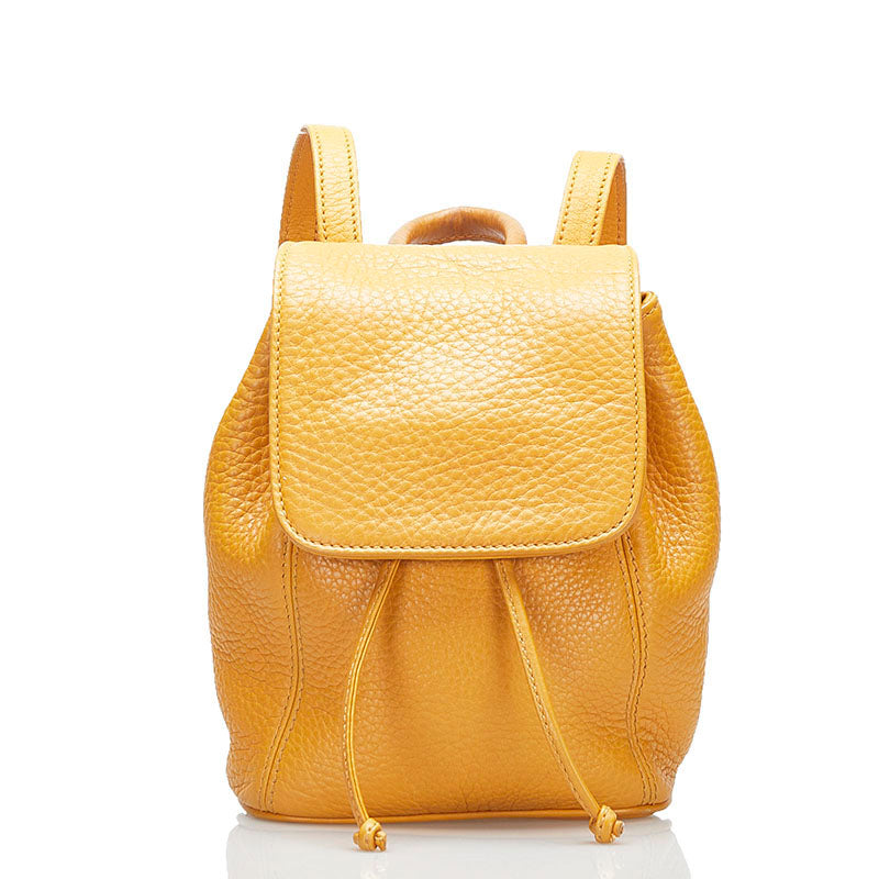 コーチ リュック バックパック 4925 イエロー レザー レディース COACH 【中古】