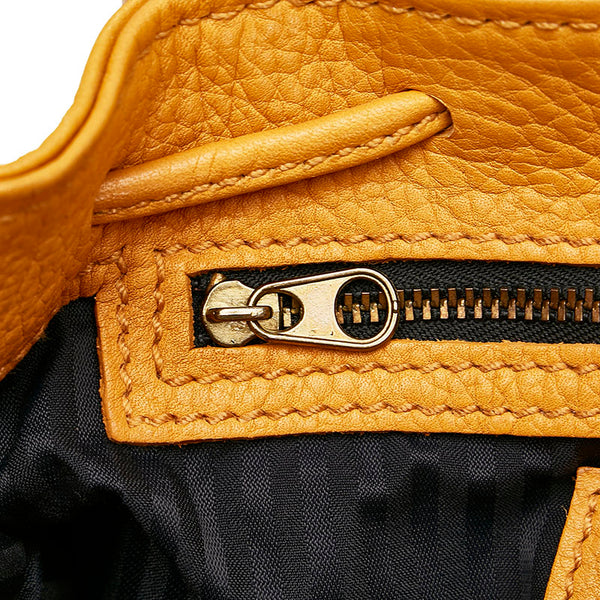 コーチ リュック バックパック 4925 イエロー レザー レディース COACH 【中古】