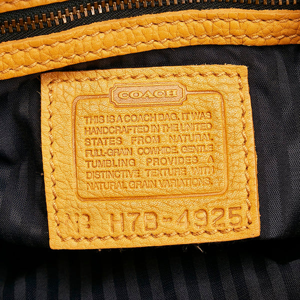 コーチ リュック バックパック 4925 イエロー レザー レディース COACH 【中古】