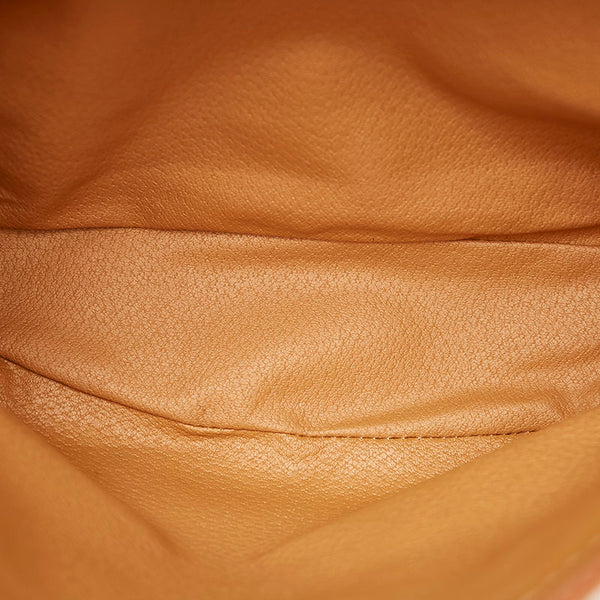 セリーヌ マカダム ハンドバッグ ブラウン PVC レザー レディース CELINE 【中古】