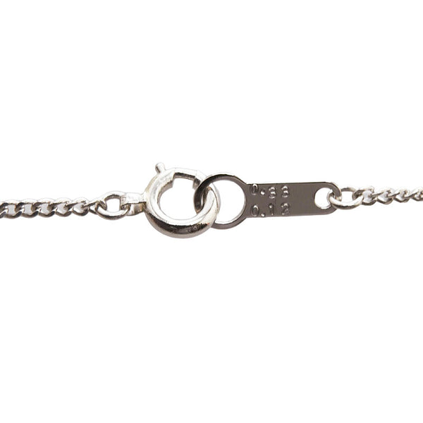 Pt850 プラチナ ルビー0.33ct ダイヤ0.12ct ネックレス レディース 【中古】