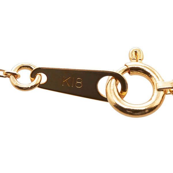 K18YG イエローゴールド ペリドット4.31ct ダイヤ0.18ct ネックレス ペンダント レディース 【中古】