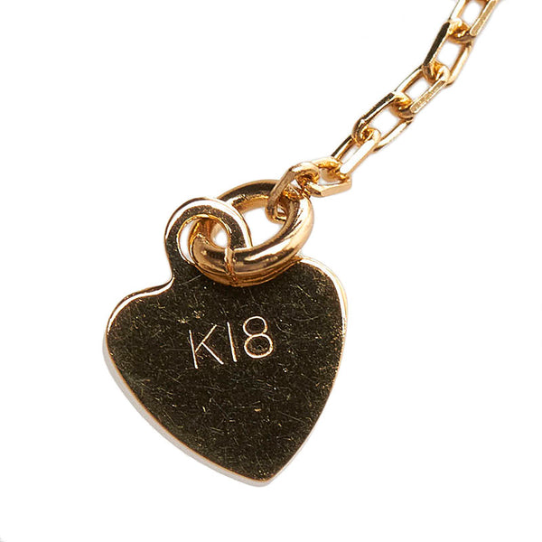 K18YG イエローゴールド ペリドット4.31ct ダイヤ0.18ct ネックレス ペンダント レディース 【中古】