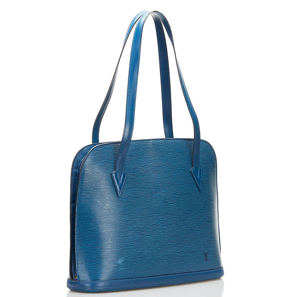 ルイ ヴィトン エピ リュサック ショルダーバッグ M52285 トレドブルー レザー レディース LOUIS VUITTON 【中古】