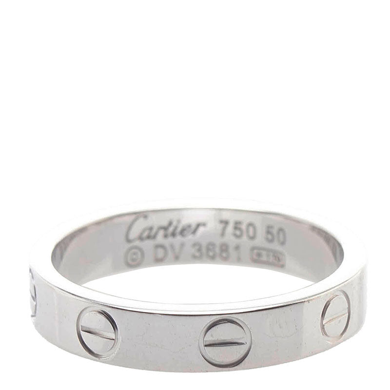 カルティエ ラブ リング 指輪 K18WG ホワイトゴールド レディース CARTIER 【中古】