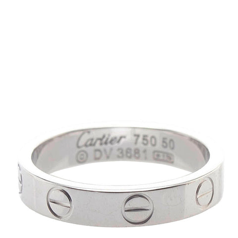 カルティエ ラブ リング 指輪 K18WG ホワイトゴールド レディース CARTIER 【中古】