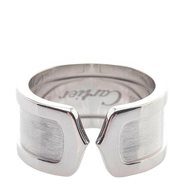カルティエ C2 リング 指輪 K18WG ホワイトゴールド レディース CARTIER 【中古】