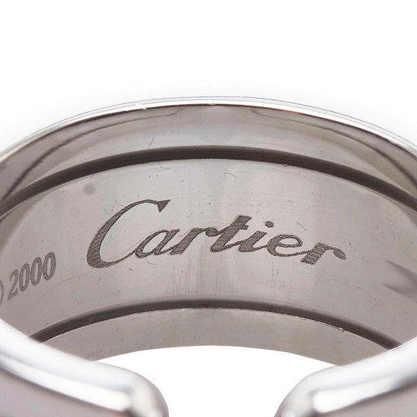 カルティエ C2 リング 指輪 K18WG ホワイトゴールド レディース CARTIER 【中古】