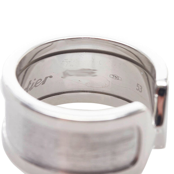 カルティエ C2 リング 指輪 K18WG ホワイトゴールド レディース CARTIER 【中古】