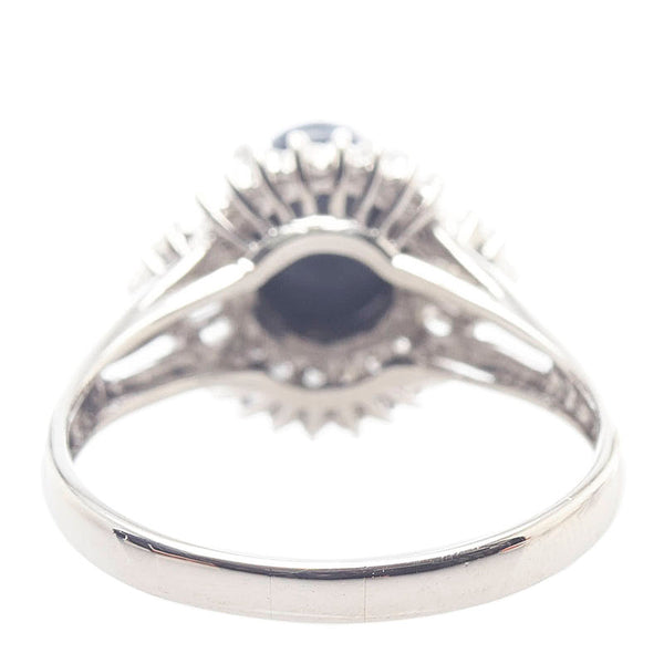 Pt900 プラチナ ブラックオパール0.971ct ダイヤ0.30ct Pt900　4.3ｇ リング 指輪 レディース 15号 【中古】