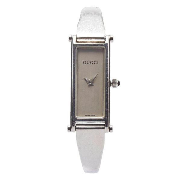グッチ 腕時計 1500L クオーツ シルバー文字盤 ステンレススチール レディース GUCCI 【中古】