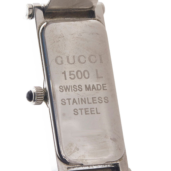 グッチ 腕時計 1500L クオーツ シルバー文字盤 ステンレススチール レディース GUCCI 【中古】