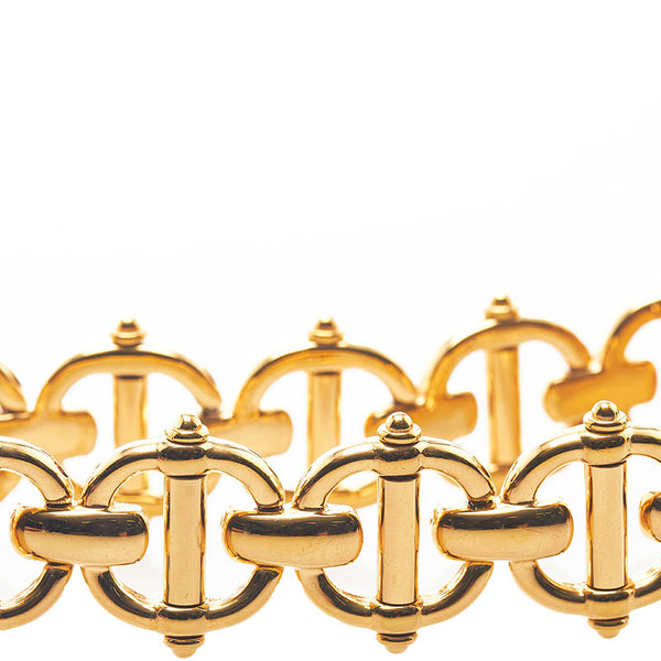 グッチ ホースビット ブレス 腕時計 6400L クオーツ ブラック文字盤 ステンレススチール レディース GUCCI 【中古】