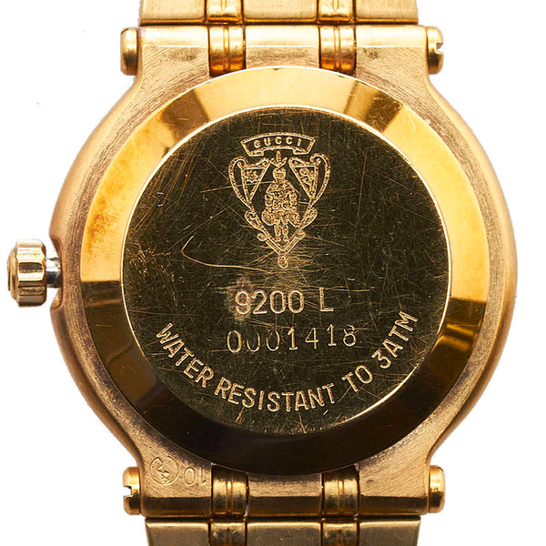 グッチ 腕時計 9200L クオーツ ゴールド文字盤 ステンレス レディース GUCCI 【中古】